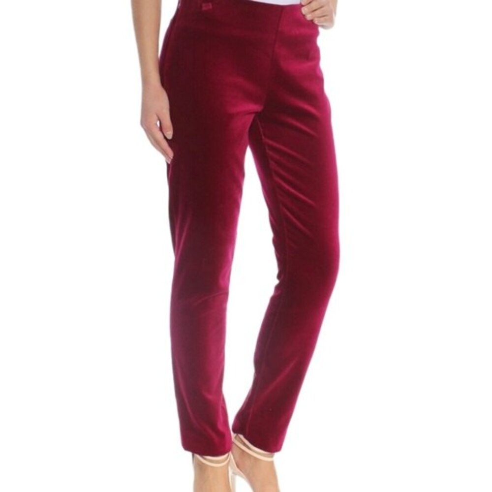 Lauren Ralph Lauren Velour Pants Burgundy 1X
